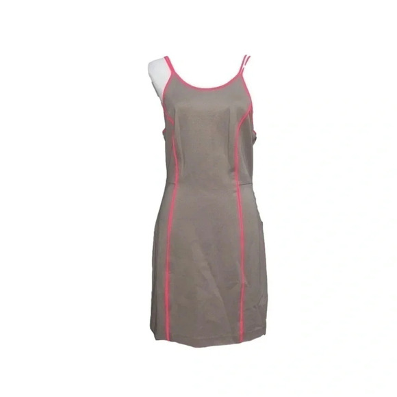 NWT TRINA TURK Yvette Dress Gray and Pink Sleeveless Size 8 - Picture 2 of 7